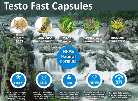 Testo Fast Capsules with natural ingredients increase energy, libido,stamina, vitality