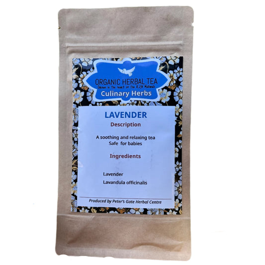 A soothing and relaxing organic Lavender tea. Safe for babies