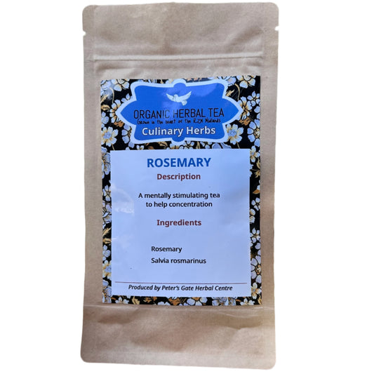 Organic Culinary Rosemary Tea, mentally stimulating to help focus and concentration