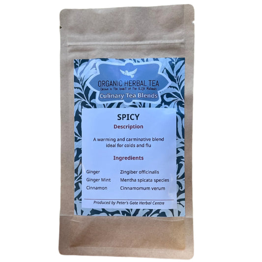 Organic Culinary Spicy Tea with ginger mint & cinnamon ideal for colds and flu