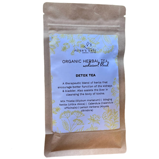 Therapeutic organic herbs that improve kidney, bladder and liver function enhancing cleansing the body of toxins