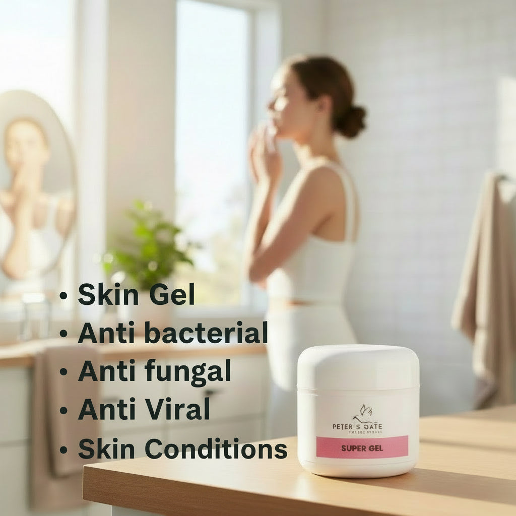 Natural organic skin gel for fungal, bacterial, viral conditions